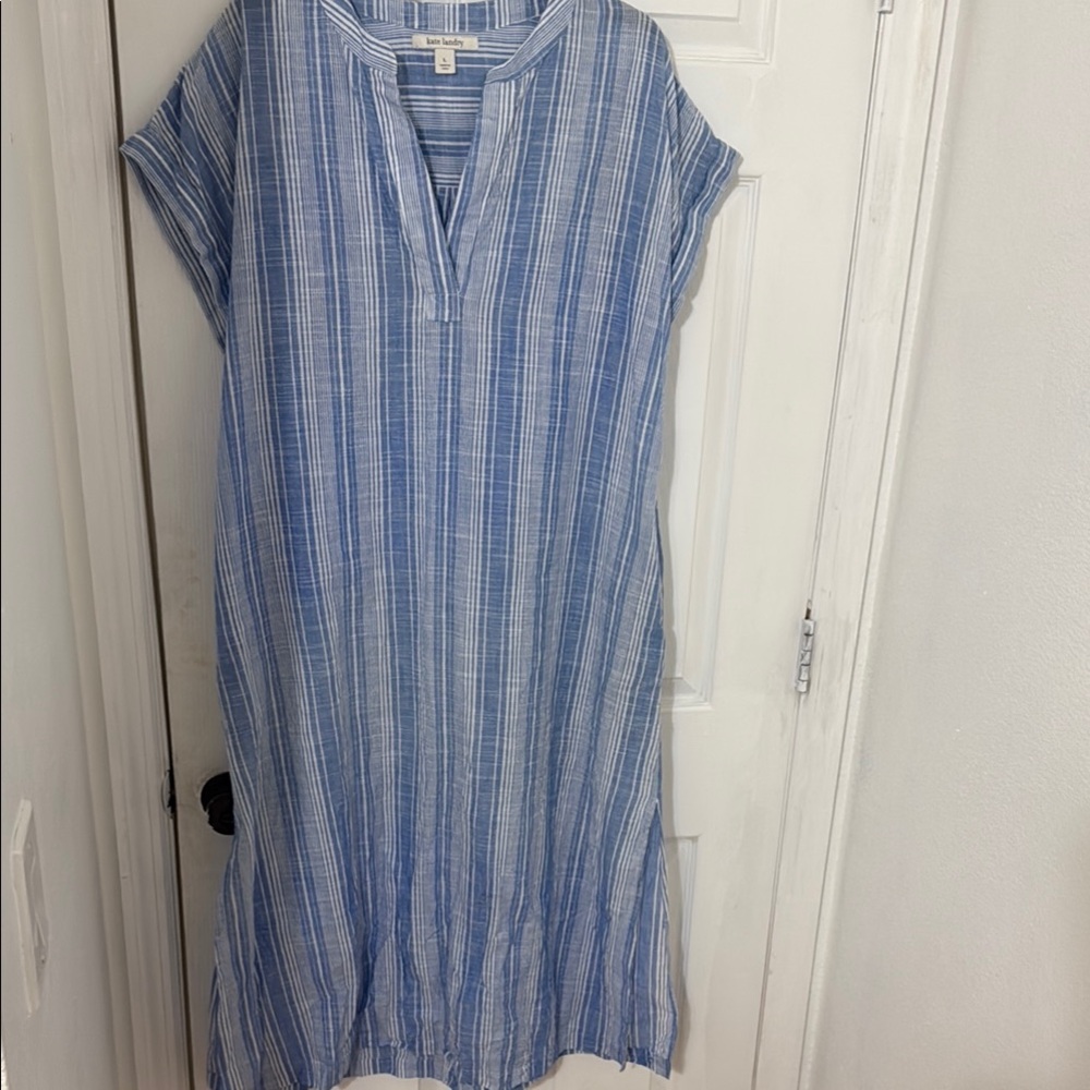 Kate Landry Blue Striped Blouse